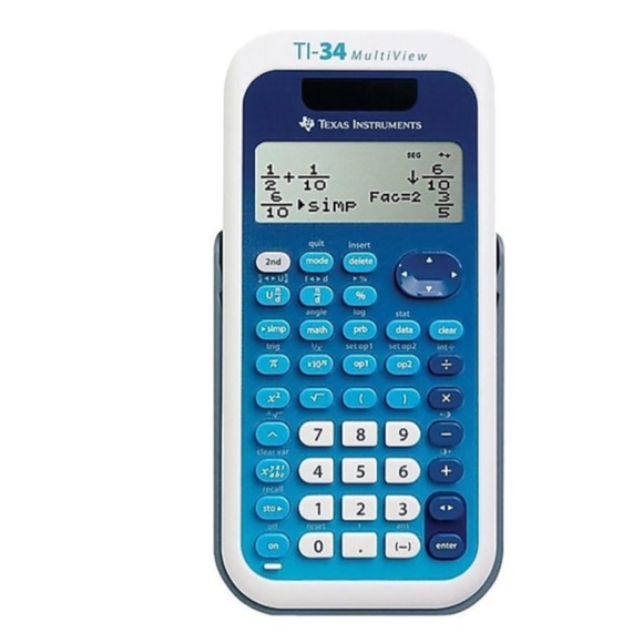 Texas Instruments Other - TEXAS INSTRUMENTS MultiView TI-34 Scientific Calculator, Blue/White